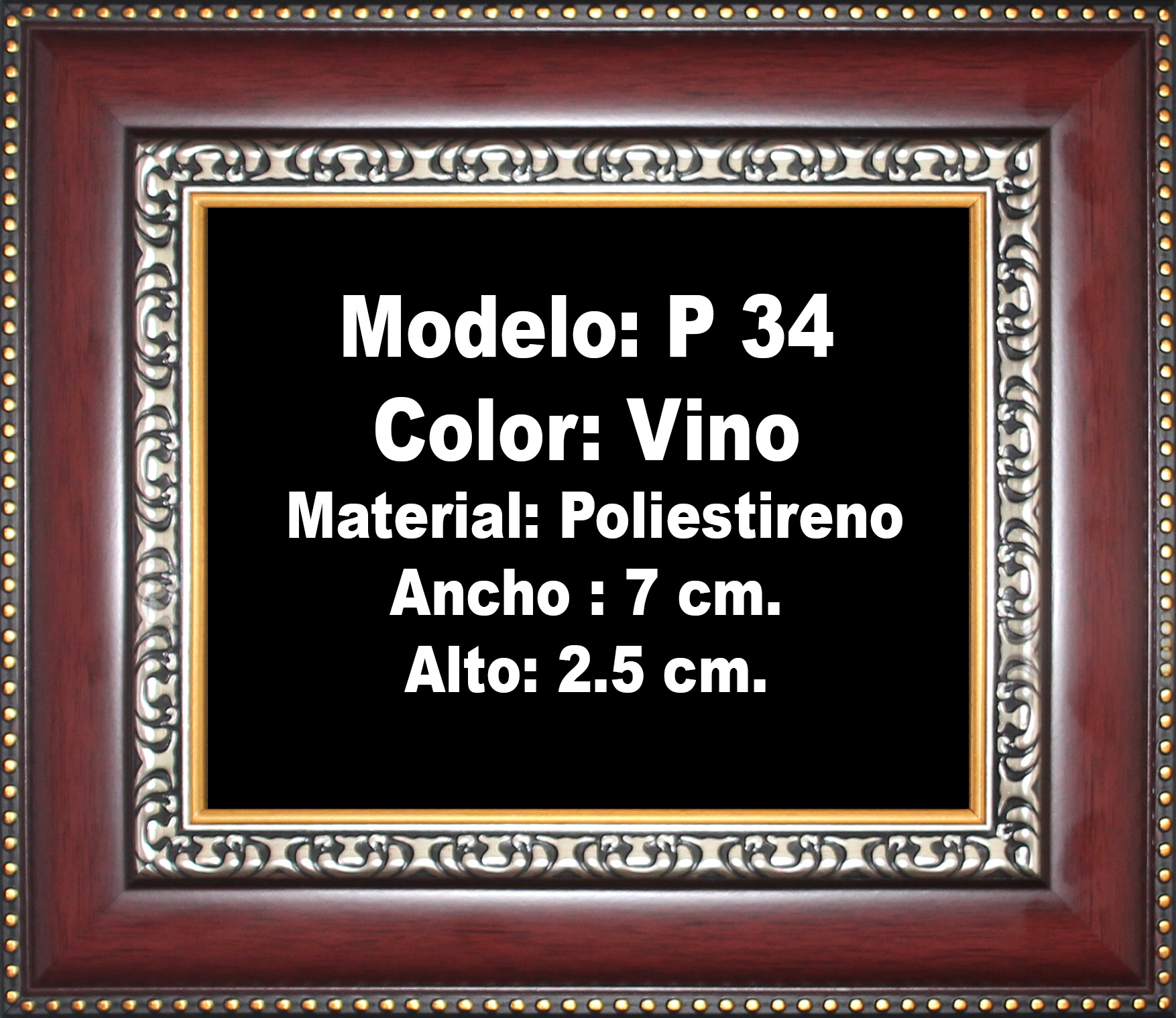 Modelo P34/Poliestireno (7cm/ 2.5cm)